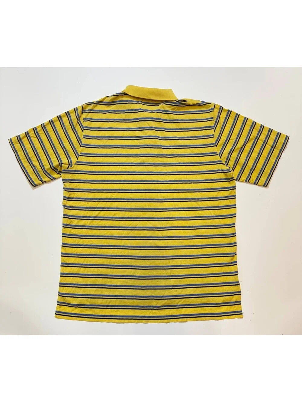 Lot of 2 Polo Ralph Lauren Polo Shirts Mens L Gray Yellow Striped Golf